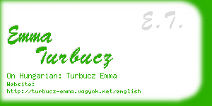 emma turbucz business card